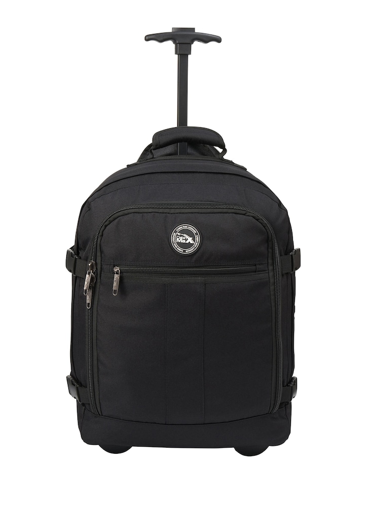 Cabin Max Dark Black Metz Underseat Hybrid 30 Litre Trolley Bag and Backpack - Image 1 of 6