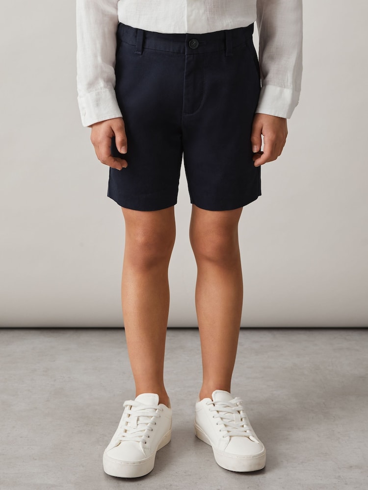Bleumarin - Pantaloni scurți chino casual REISS Wicket - Image 4 of 5