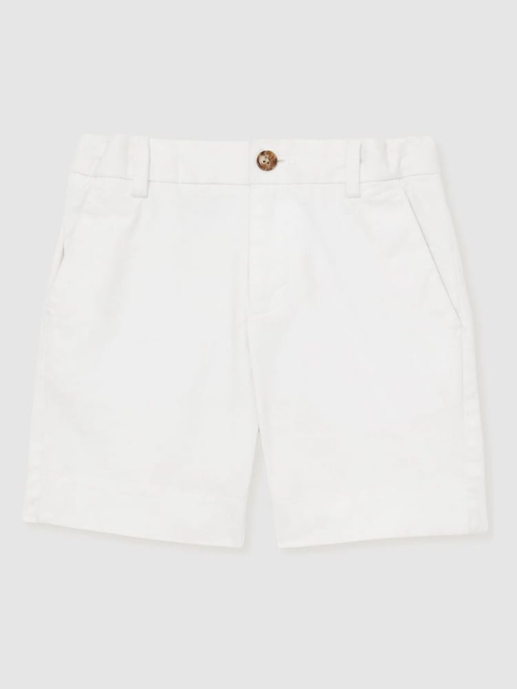 Reiss White Wicket 3-9 yrs Casual Chino Shorts - Image 2 of 6
