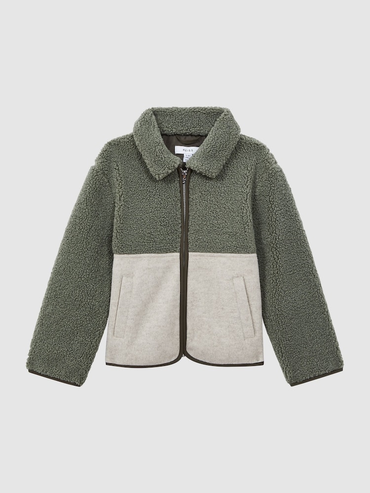 Reiss Sage Kyle 3-9 yrs Sherpa Zip-Through Jacket - Image 2 of 6