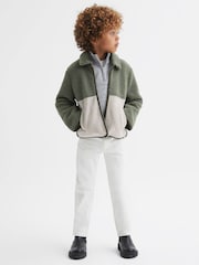 Reiss Sage Kyle 3-9 yrs Sherpa Zip-Through Jacket - Image 3 of 6