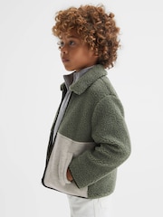 Reiss Sage Kyle 3-9 yrs Sherpa Zip-Through Jacket - Image 4 of 6