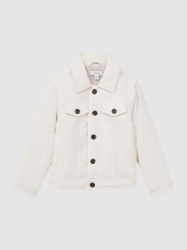 Reiss Ecru Diaz 9-14 yrs Cord Button Through Jacket - Image 2 of 5