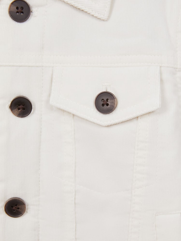 Reiss Ecru Diaz 9-14 yrs Cord Button Through Jacket - Image 5 of 5