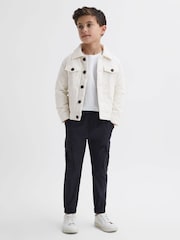 Reiss Ecru Diaz Cord Button Through Jacket - Image 1 of 5