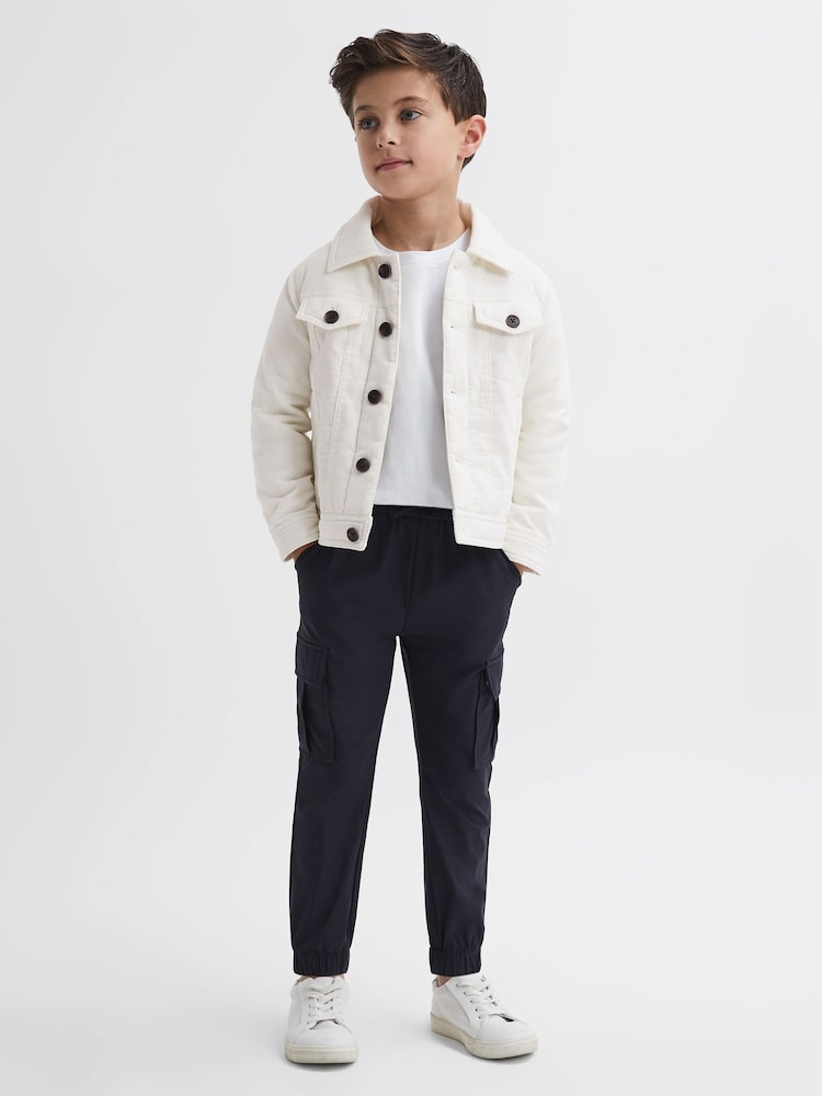 Reiss Ecru Diaz Cord Button Through Jacket - Image 1 of 5