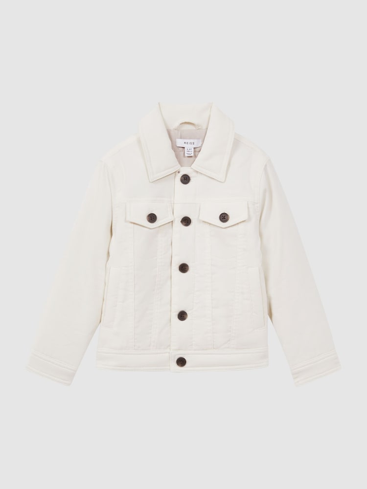 Reiss Ecru Diaz Cord Button Through Jacket - Image 2 of 5