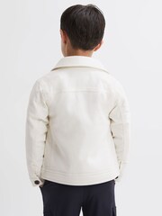 Reiss Ecru Diaz Cord Button Through Jacket - Image 4 of 5
