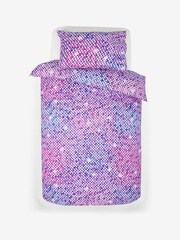 Purple Printed Polycotton Duvet Cover and Pillowcase Bedding - Image 3 of 6