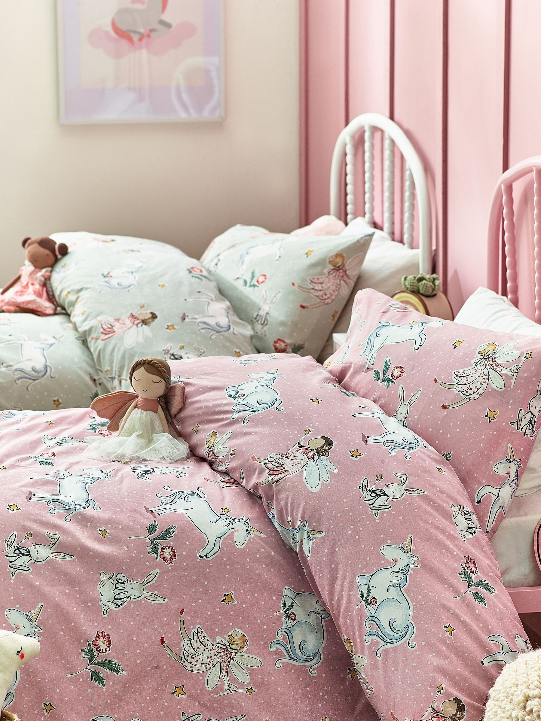 Pink and grey unicorn bedding outlet