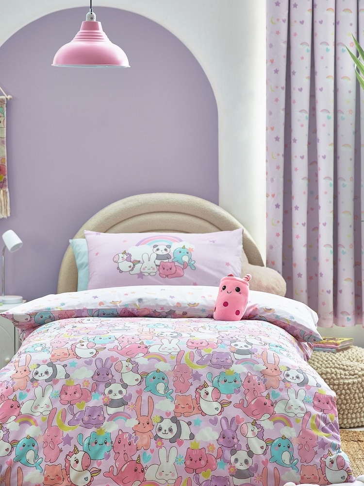 Kawaii Printed Polycotton Duvet Cover and Pillowcase Bedding - Image 1 of 6