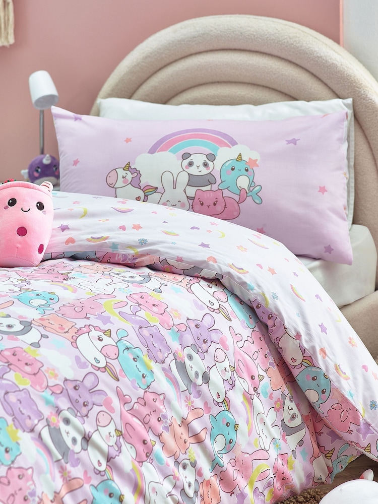 Kawaii Printed Polycotton Duvet Cover and Pillowcase Bedding - Image 2 of 6
