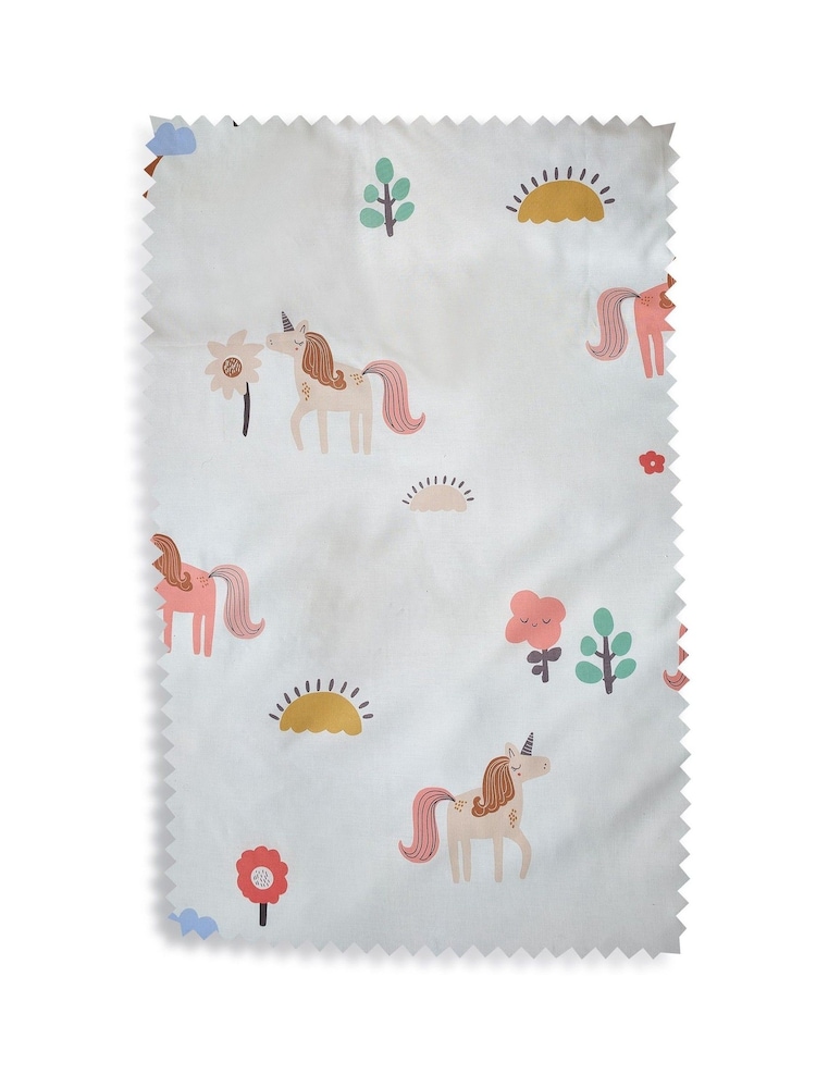 Natural Scandi Unicorn Printed Polycotton Duvet Cover and Pillowcase Bedding - Image 6 of 6