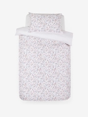 White Textured Floral Rainbow Ruffle Duvet Cover and Pillowcase Set - Image 4 of 8