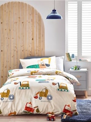 Ecru Diggers Duvet Cover and Pillowcase Set - Image 1 of 6