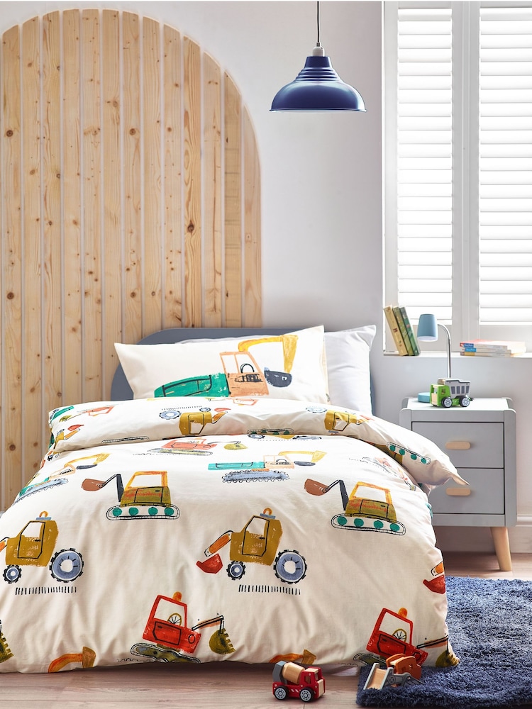 Ecru Diggers Duvet Cover and Pillowcase Set - Image 1 of 6