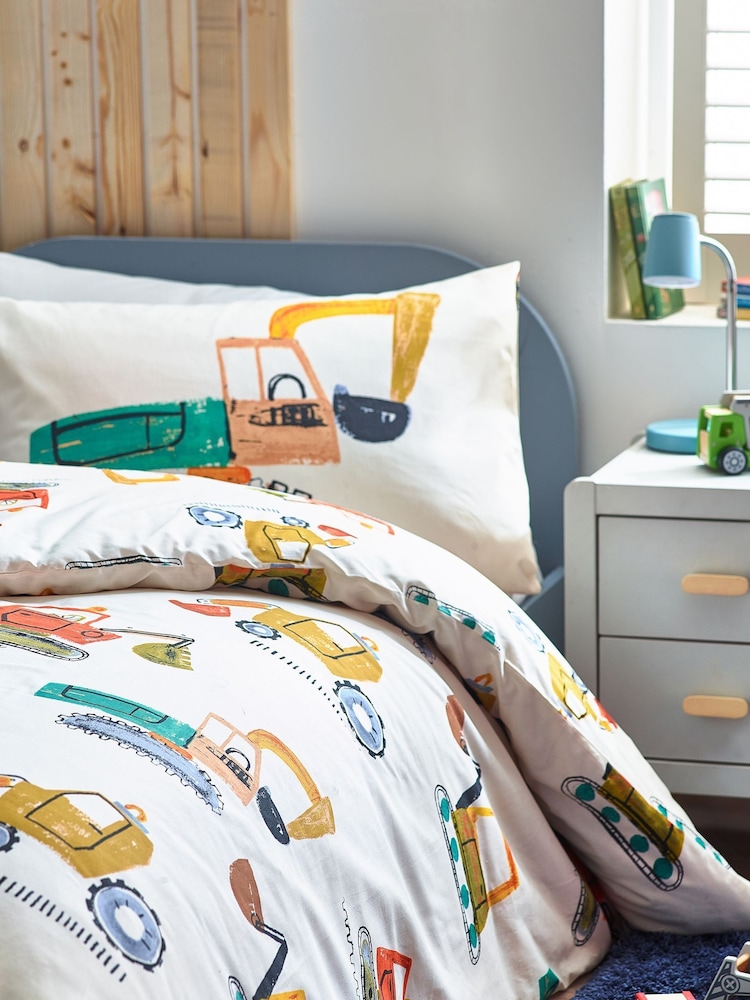 Ecru Diggers Duvet Cover and Pillowcase Set - Image 2 of 6