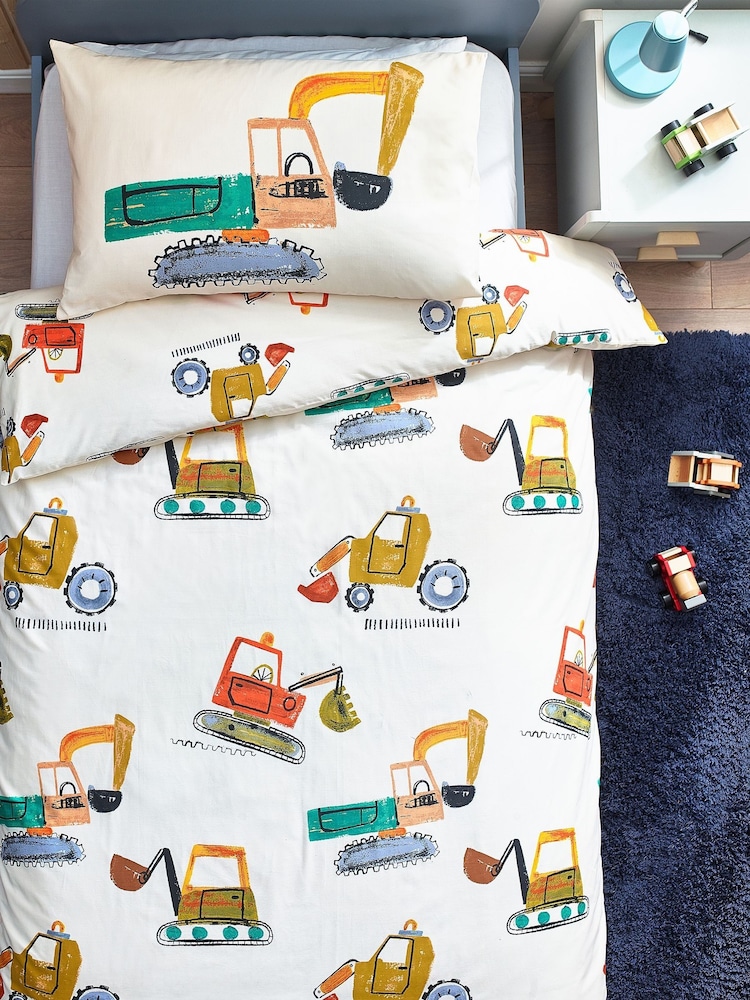 Ecru Diggers Duvet Cover and Pillowcase Set - Image 3 of 6