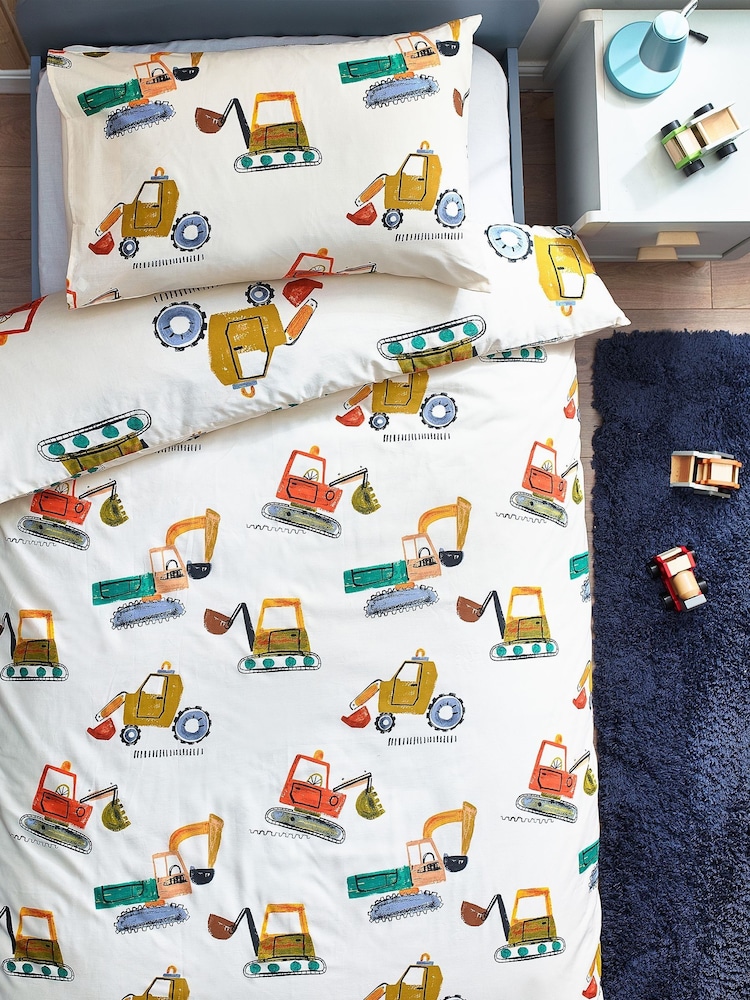 Ecru Diggers Duvet Cover and Pillowcase Set - Image 4 of 6