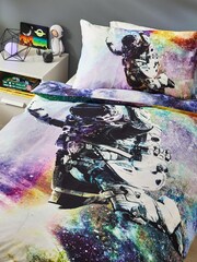 Multi Astronaut Space Duvet Cover and Pillowcase Set - Image 1 of 4