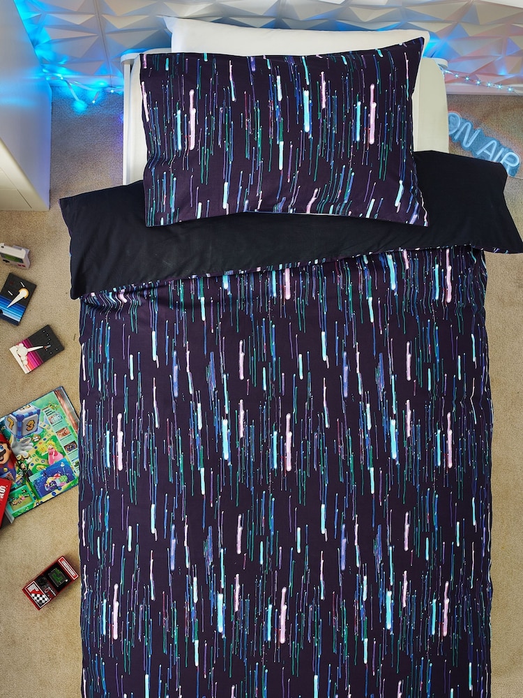 Navy Blue Gamer Duvet Cover and Pillowcase Set - Image 3 of 6