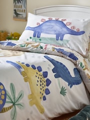 Natural Watercolour Dino Duvet Cover and Pillowcase Set - Image 4 of 10