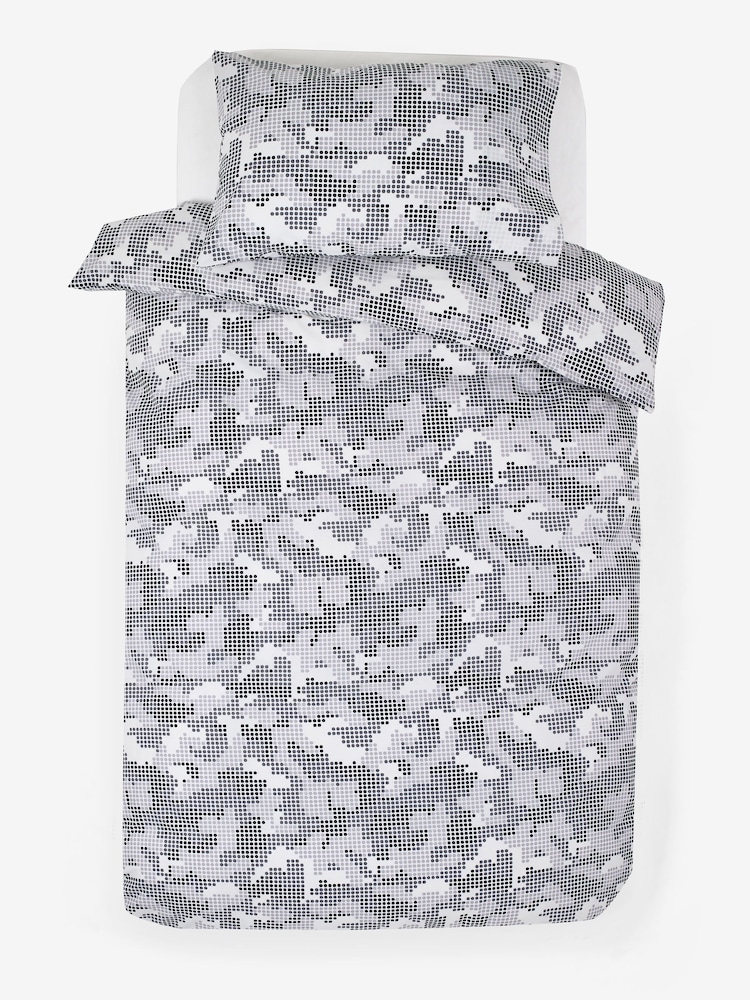 Mono Pixel Camo Duvet Cover and Pillowcase Set - Image 6 of 6