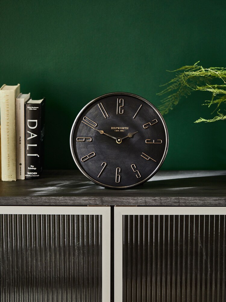Bronze and Black Stamford Metal Mantel Clock - Image 1 of 4