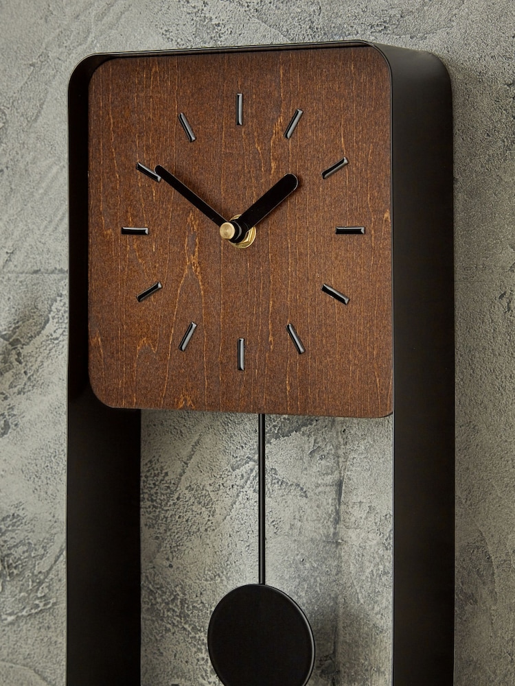 Black Bronx Pendulum Wall Clock - Image 2 of 5