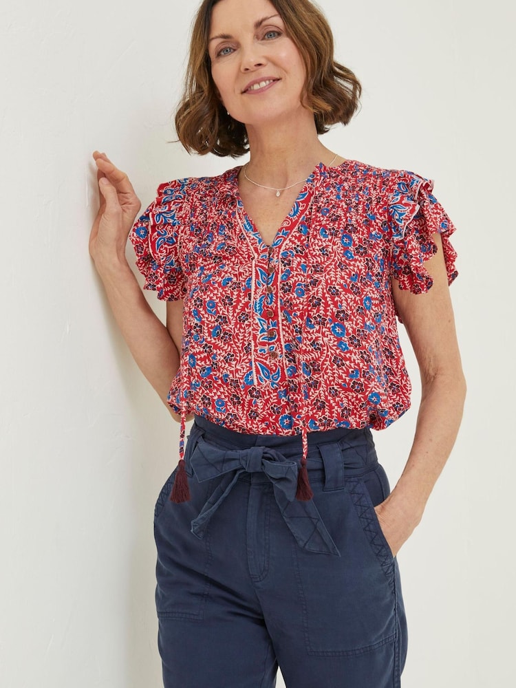 FatFace Red Kai Meadow Blouse - Image 1 of 5