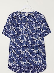 FatFace Blue Jodie Geo Batik Blouse - Image 5 of 5