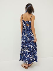FatFace Blue Julien Geo Batik Midi Dress - Image 2 of 5