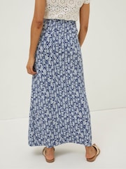 FatFace Blue Shona Geo Maxi Skirt - Image 2 of 5