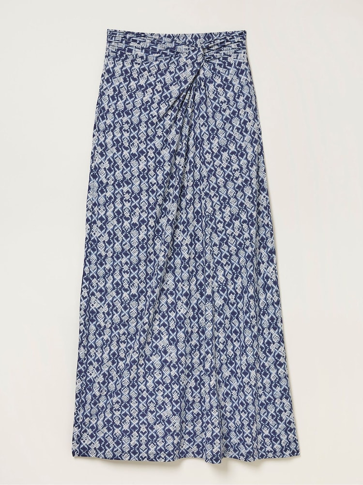 FatFace Blue Shona Geo Maxi Skirt - Image 5 of 5