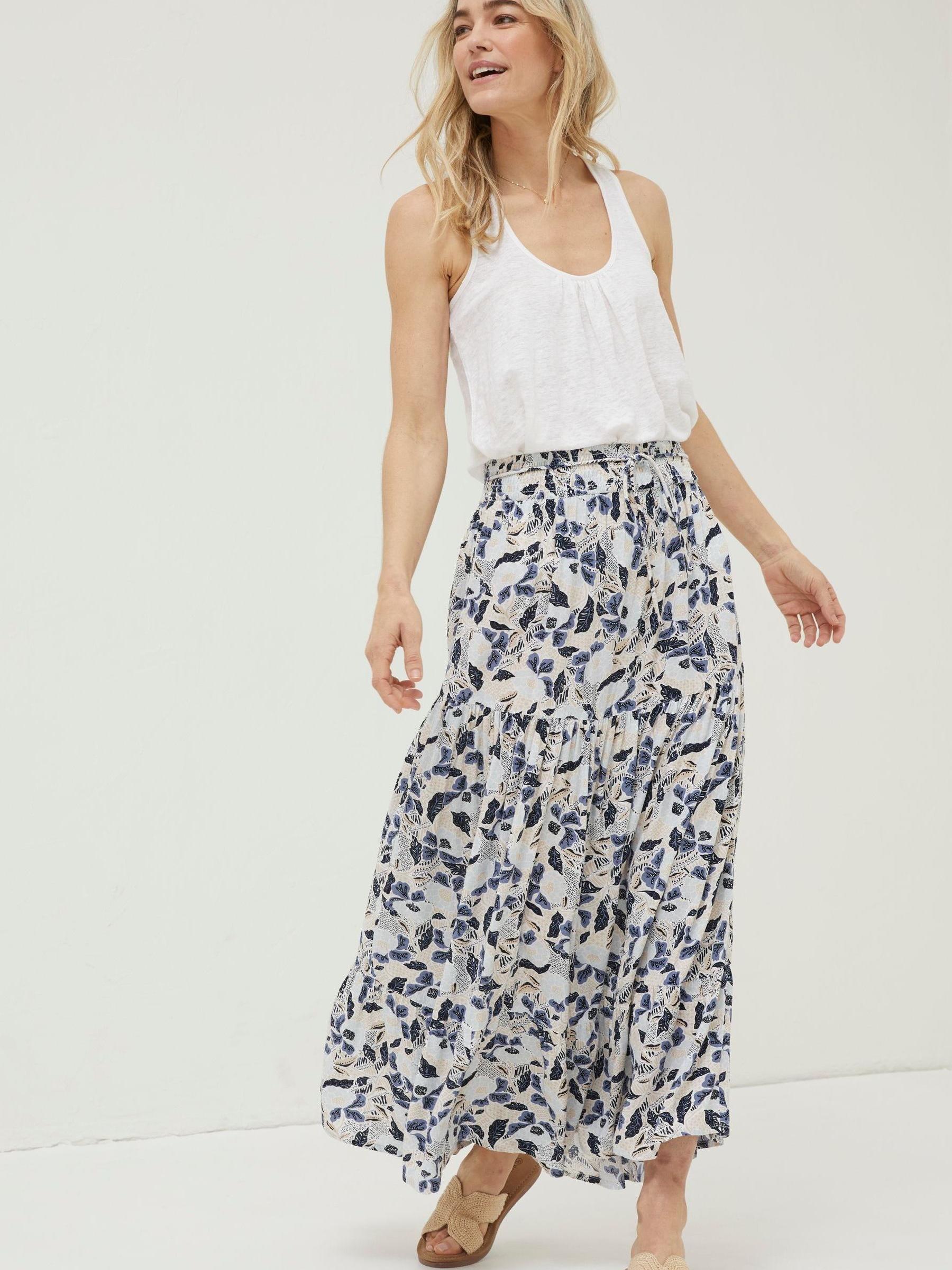 Buy FatFace Natural Jayla Batik Flower Maxi Skirt from the Next UK online shop