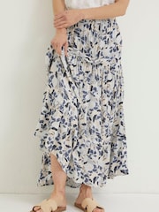 FatFace Natural Jayla Batik Flower Maxi Skirt - Image 3 of 5