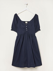FatFace Blue Aideen Linen Dress - Image 4 of 4