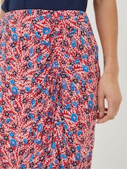 FatFace Red Cece Woodblock Meadow Skirt - Image 4 of 5