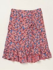 FatFace Red Cece Woodblock Meadow Skirt - Image 5 of 5