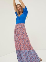 FatFace Red Francesca Meadow Maxi Skirt - Image 1 of 5