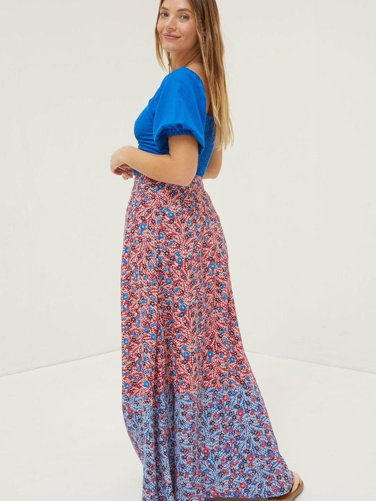 FatFace Red Francesca Meadow Maxi Skirt - Image 2 of 5