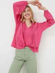 FatFace Pink Freya Lace Blouse - Image 1 of 5