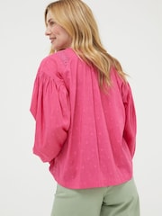 FatFace Pink Freya Lace Blouse - Image 2 of 5