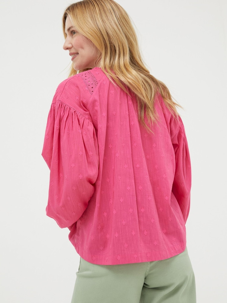 FatFace Pink Freya Lace Blouse - Image 2 of 5