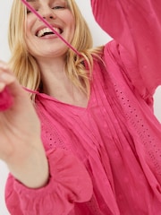 FatFace Pink Freya Lace Blouse - Image 3 of 5