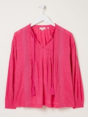 FatFace Pink Freya Lace Blouse - Image 5 of 5