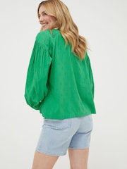 FatFace Green Freya Lace Blouse - Image 2 of 4