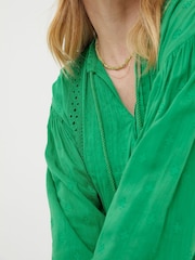 FatFace Green Freya Lace Blouse - Image 4 of 4