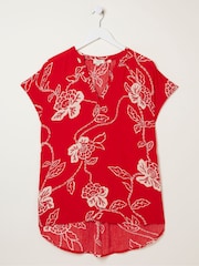 FatFace Red Piper Batik Blouse - Image 4 of 4