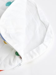 White Quilted Abstract Shapes Baby 2.5 Tog 100% Cotton Sleep Bag - Image 8 of 11